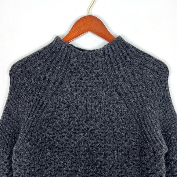 Anthropologie Bia Mock Neck Tunic Alpaca Blend Knit Sweater Grey Size Small - Picture 5 of 11